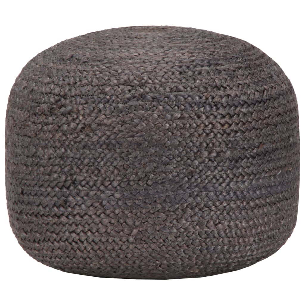 Maison exclusive - puf hecho a mano gris oscuro 45x30 cm yute