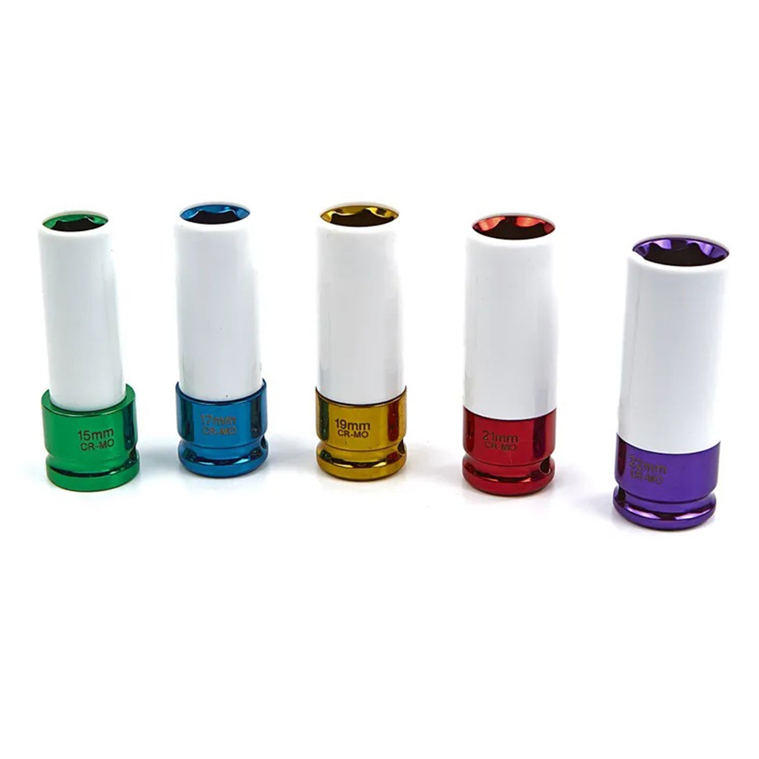 Set 5 tubulare cu protectie pentru jante aliaj 1/2 15-22mm HBM 5buc