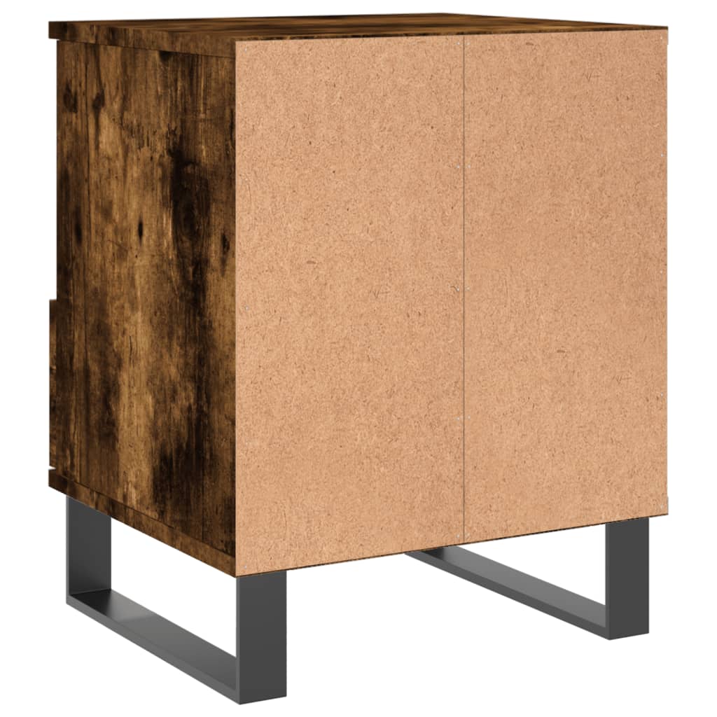 Maison Exclusive - Tables de chevet 2 pcs chêne fumé 40x35x50 cm bois ingénierie - 9