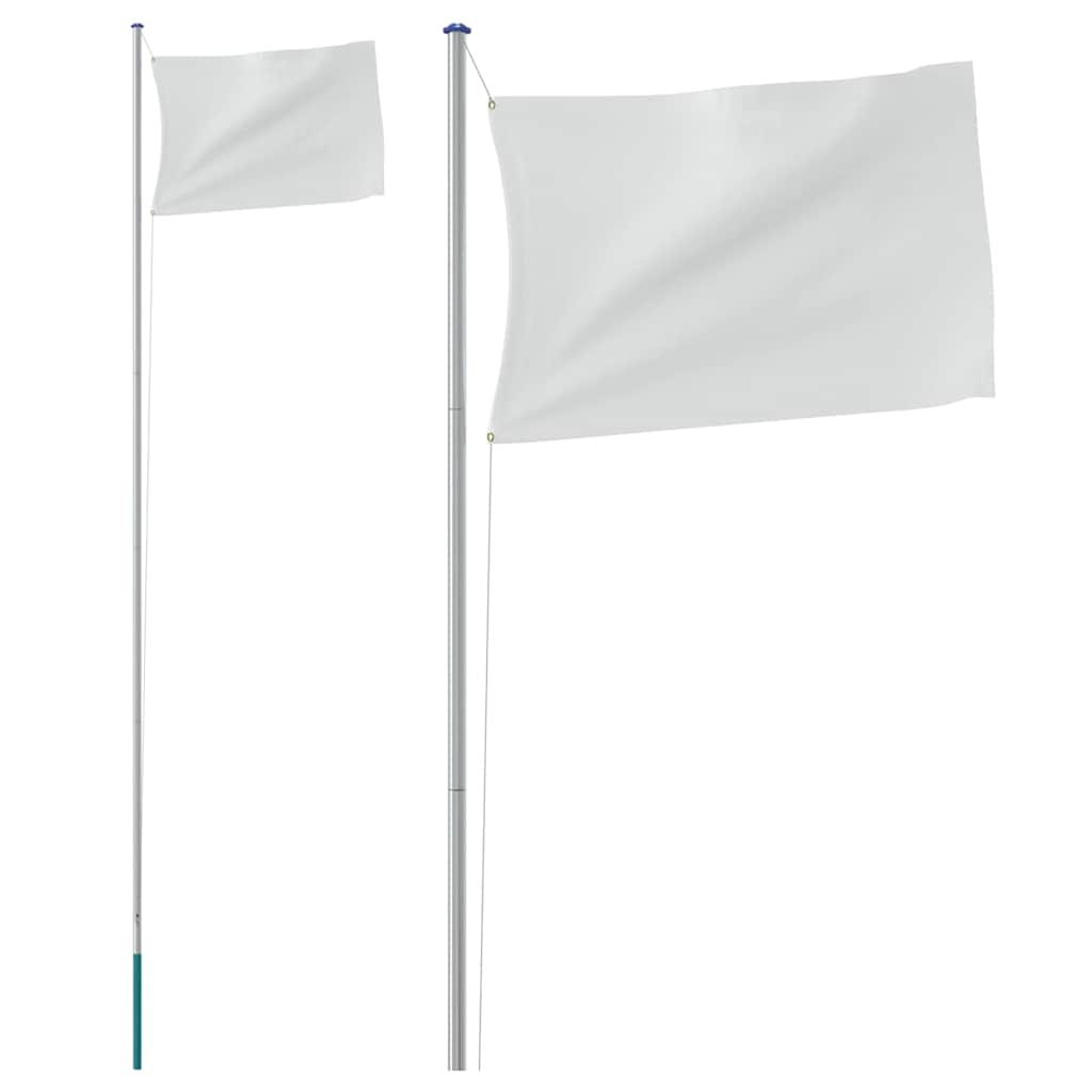 Mastro de bandeira seccional 6,08 m alumínio prateado vidaXL | Leroy Merlin