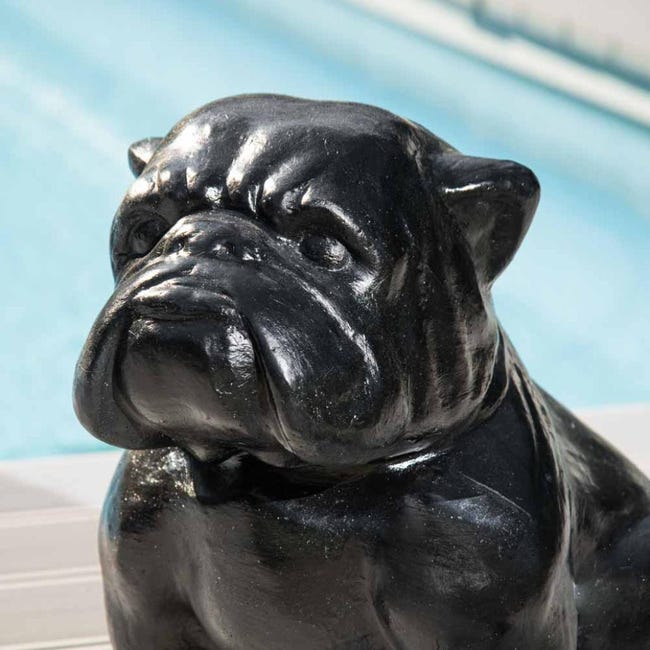 Casa Padrino sculpture décorative XXL chien bouledogue noir mat H. 170 cm | Casa Padrino Casa Padrino sculpture décorative XXL chien bouledogue noir mat H. 170 cm | Casa Padrino