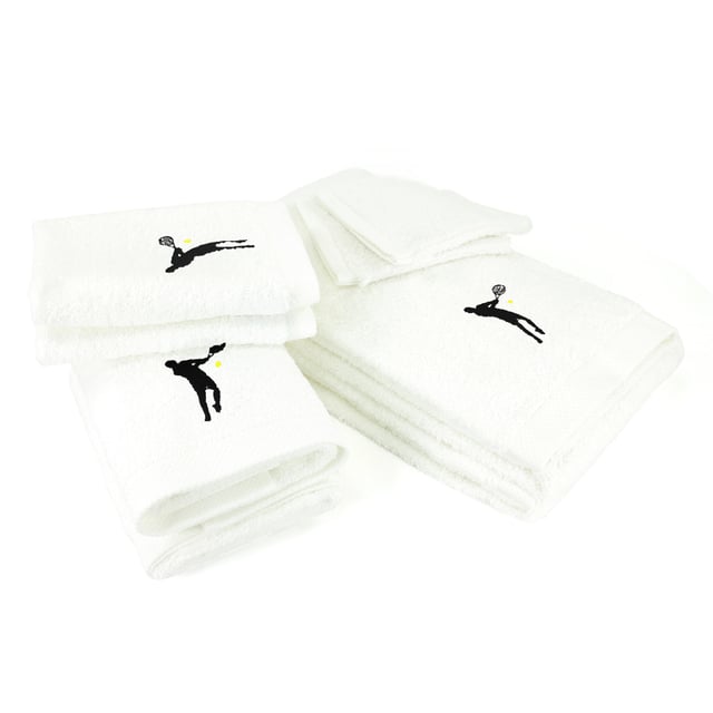 Parure de bain 8 pièces coton 550 g/m2 PURE TENNIS Blanc
