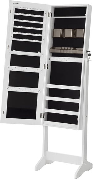 Organizzatore di Documenti in MDF, Organizer di Scrivania a Colore Bianco e Nero da 80 x