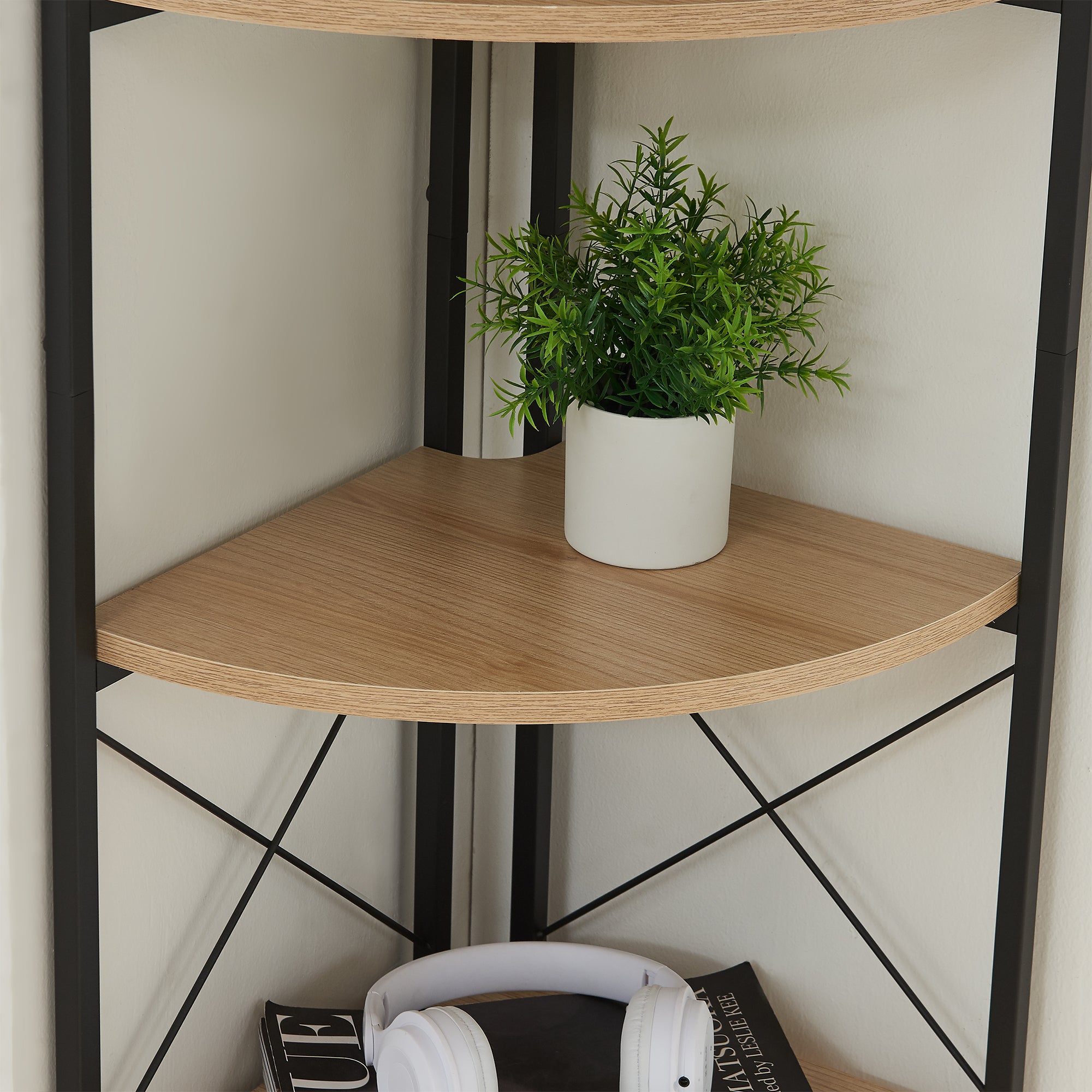 Étagère à plantes Ulfborg 6 niveaux 160 x 30 x 30 cm effet bois noir [en.casa] - 8