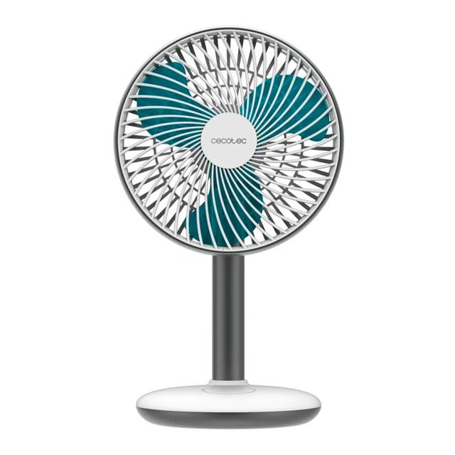 Cecotec - Ventilatore da Tavolo EnergySilence 4000 Portable Desk, 4000mAh Lunga autonomia, 6 pollici, Pannello touch, 4 velocità, Inclinazione regola