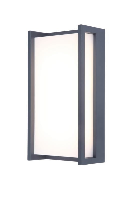 Kinkiet zewnętrzny QUBO LED 18W Ciepła biel 1100lm antracytowo-biały wym:22x7,1x11cm IP54 Lutec