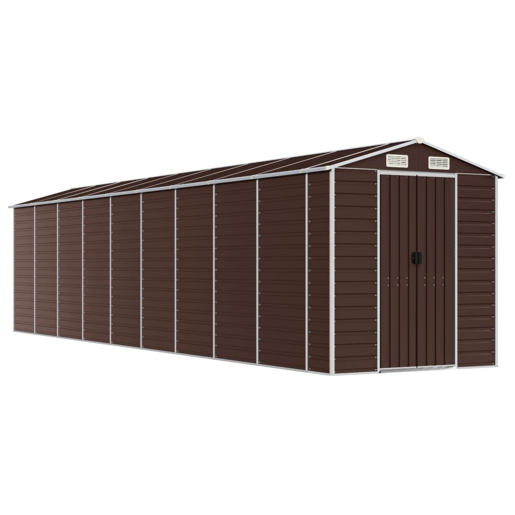 Maison Exclusive - Abri de jardin marron 191x810x198 cm acier galvanisé - 2