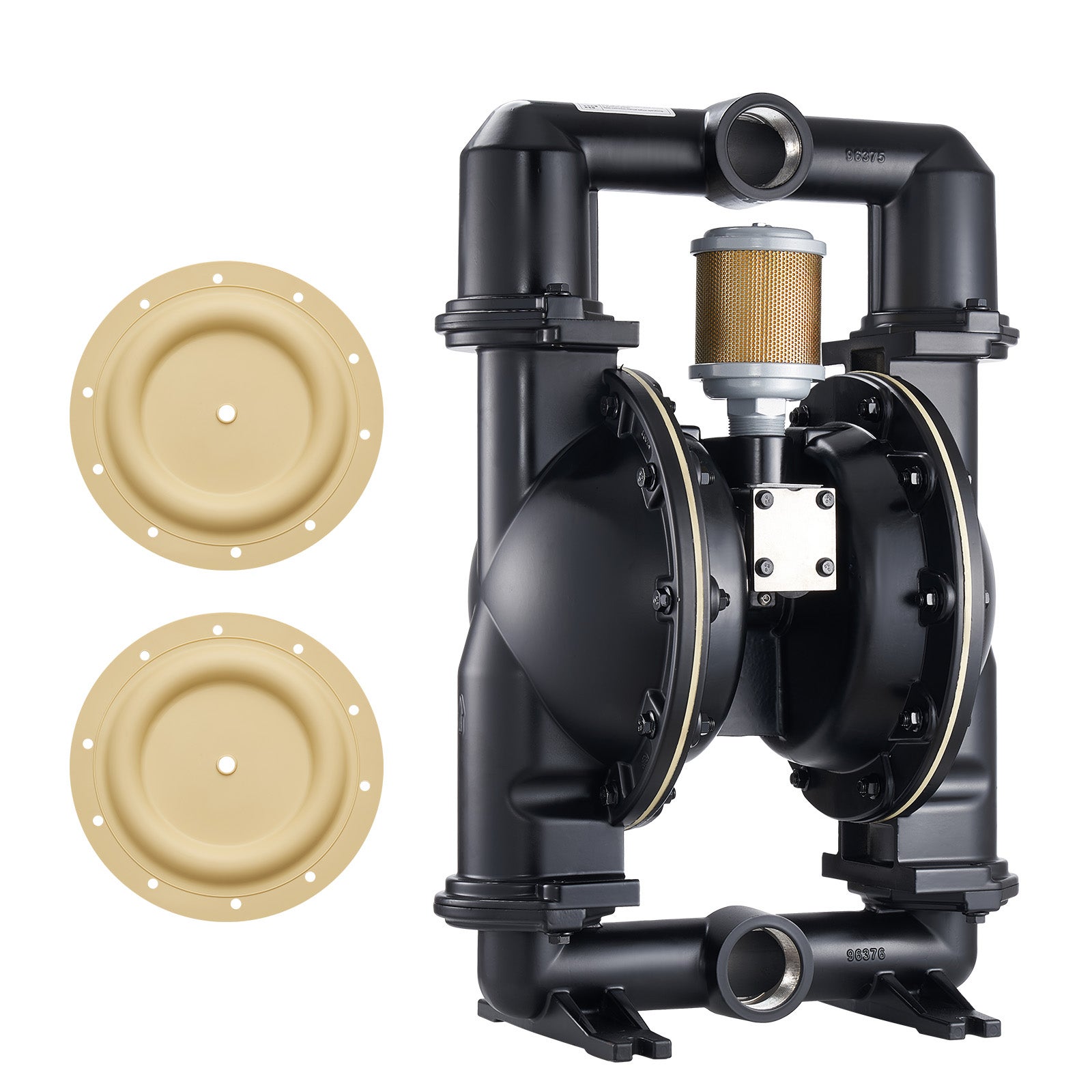 Pompe pneumatică VEVOR cu membran dublă 598 L/min, pompe pneumatice cu diafragmă pentru transfer de ulei uzat, intrare/ieșire standard aer