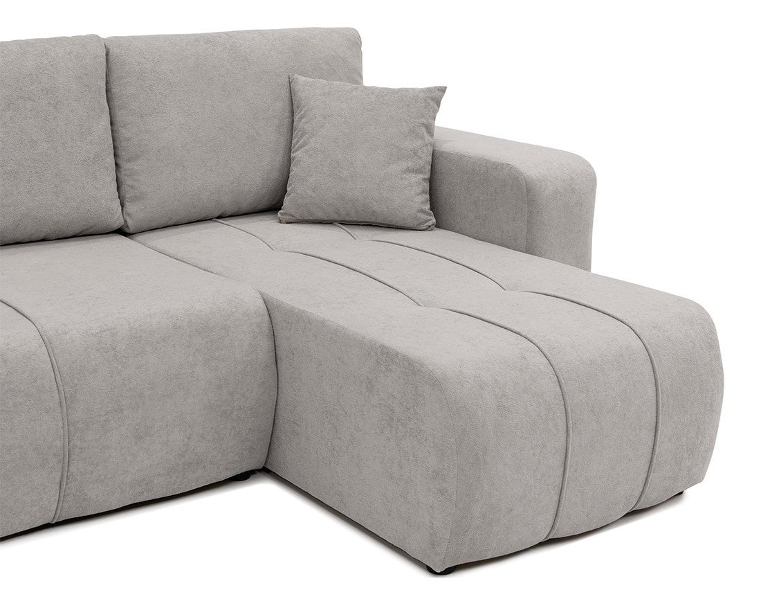 Canapé panoramique 7 places En U en Tissu Gris clair - NICOLE - Best Mobilier - 8