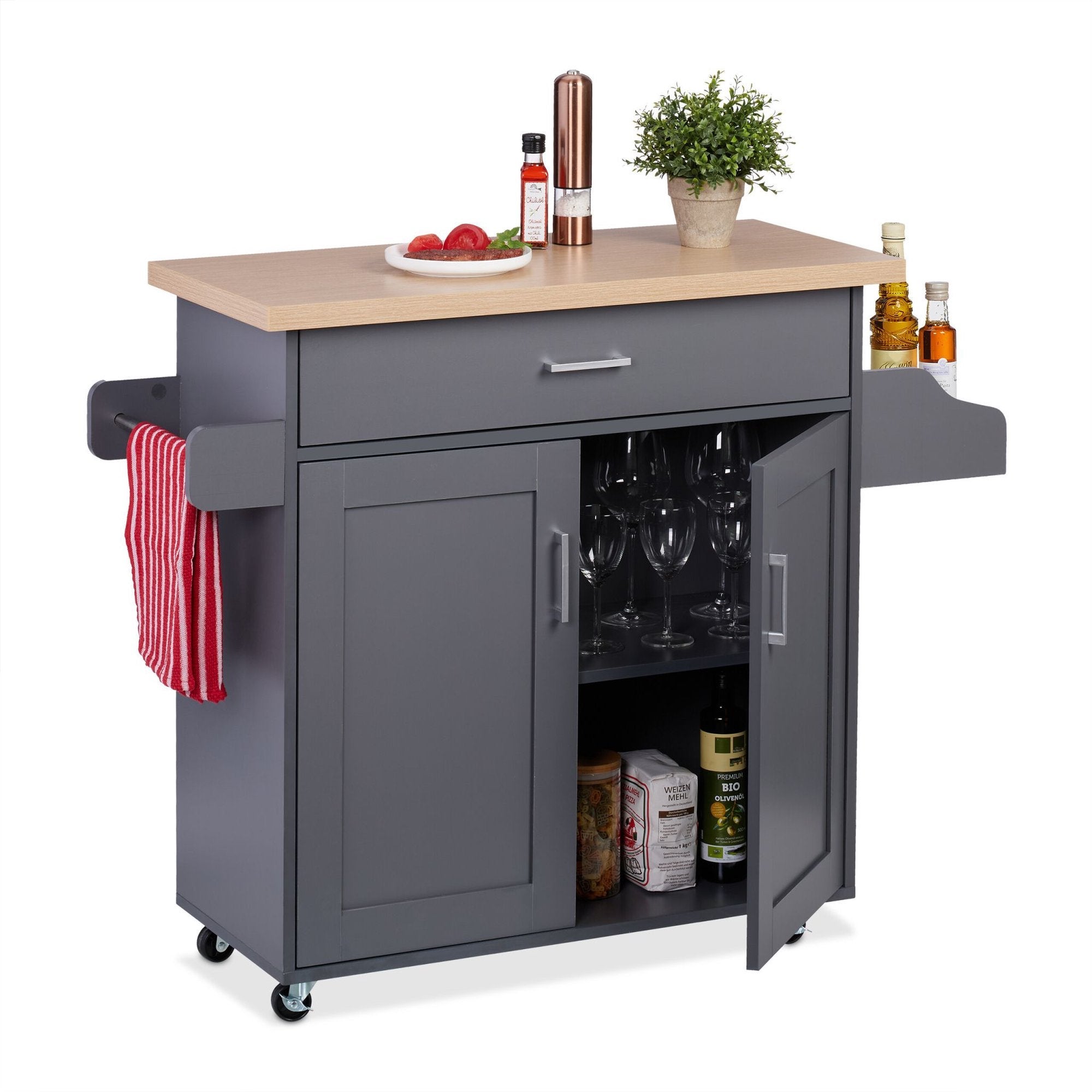 Northio Carrito De Cocina Con Encimera , Leroy Merlin