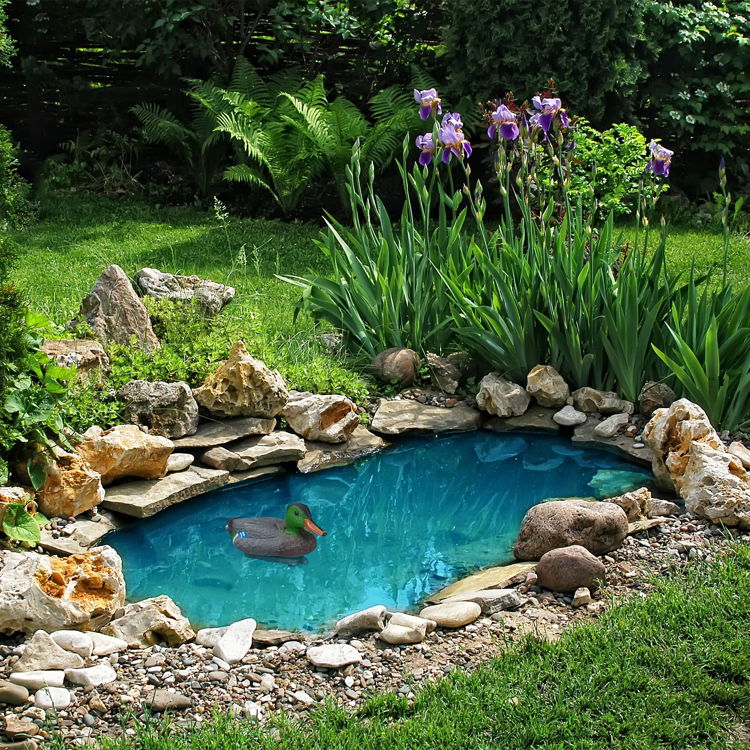 Set da 10 Anatre da Stagno, Galleggiante, in Plastica, Resistente alle Intemperie, Decorazione da Giardino, Colorato - 2