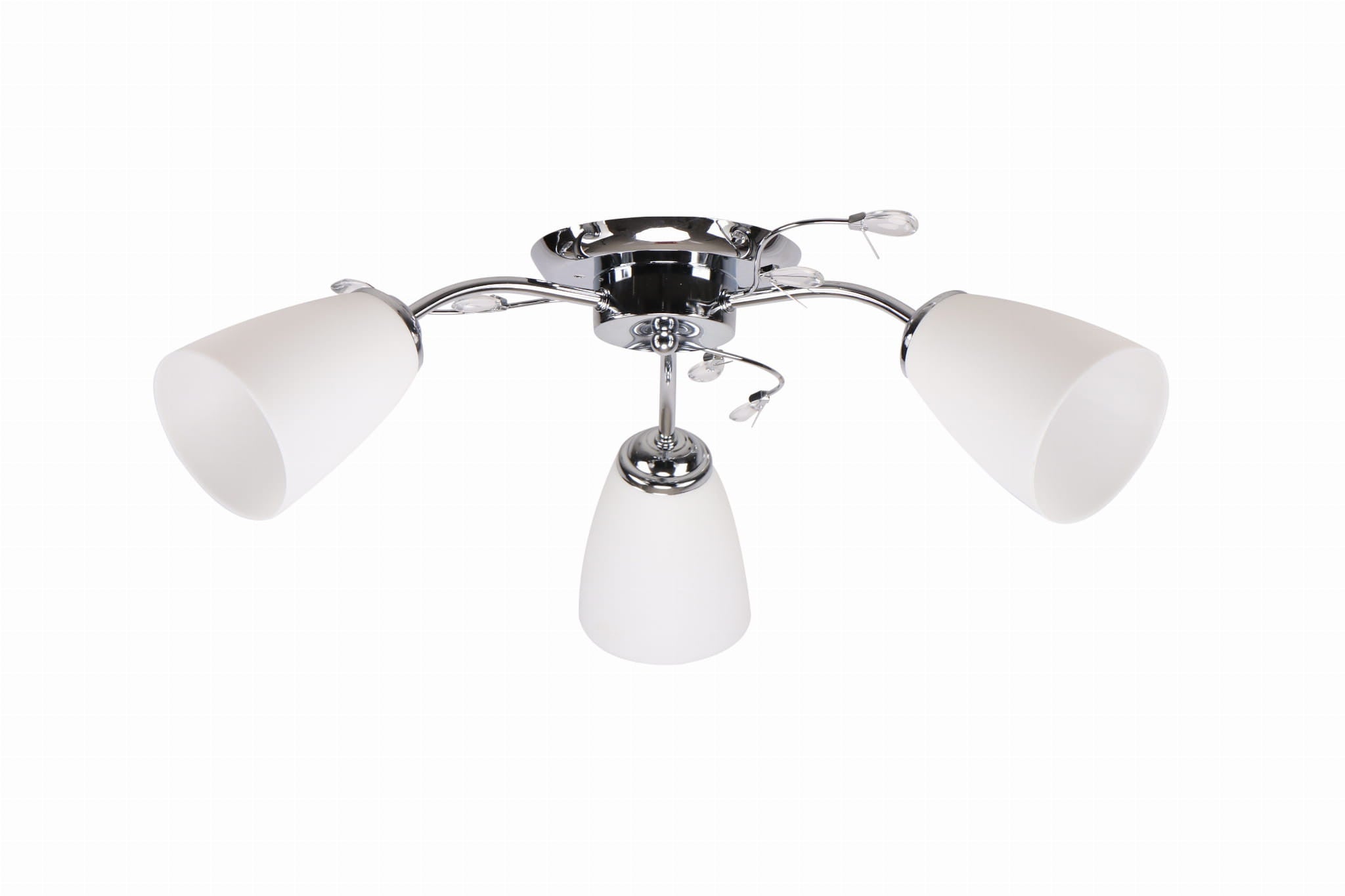 Lampa sufitowa wisząca Ursella chromowana biała 3xE14x40W wym: 18 x 58 x 58 cm metal Candellux