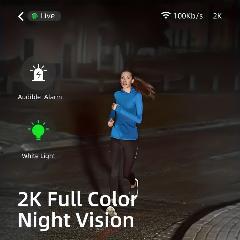 Caméra de sécurité extérieure sans fil, réseau sans fil longue portée, caméra TV enfichable à vision nocturne HD, aucune batterie intégrée requise - 7
