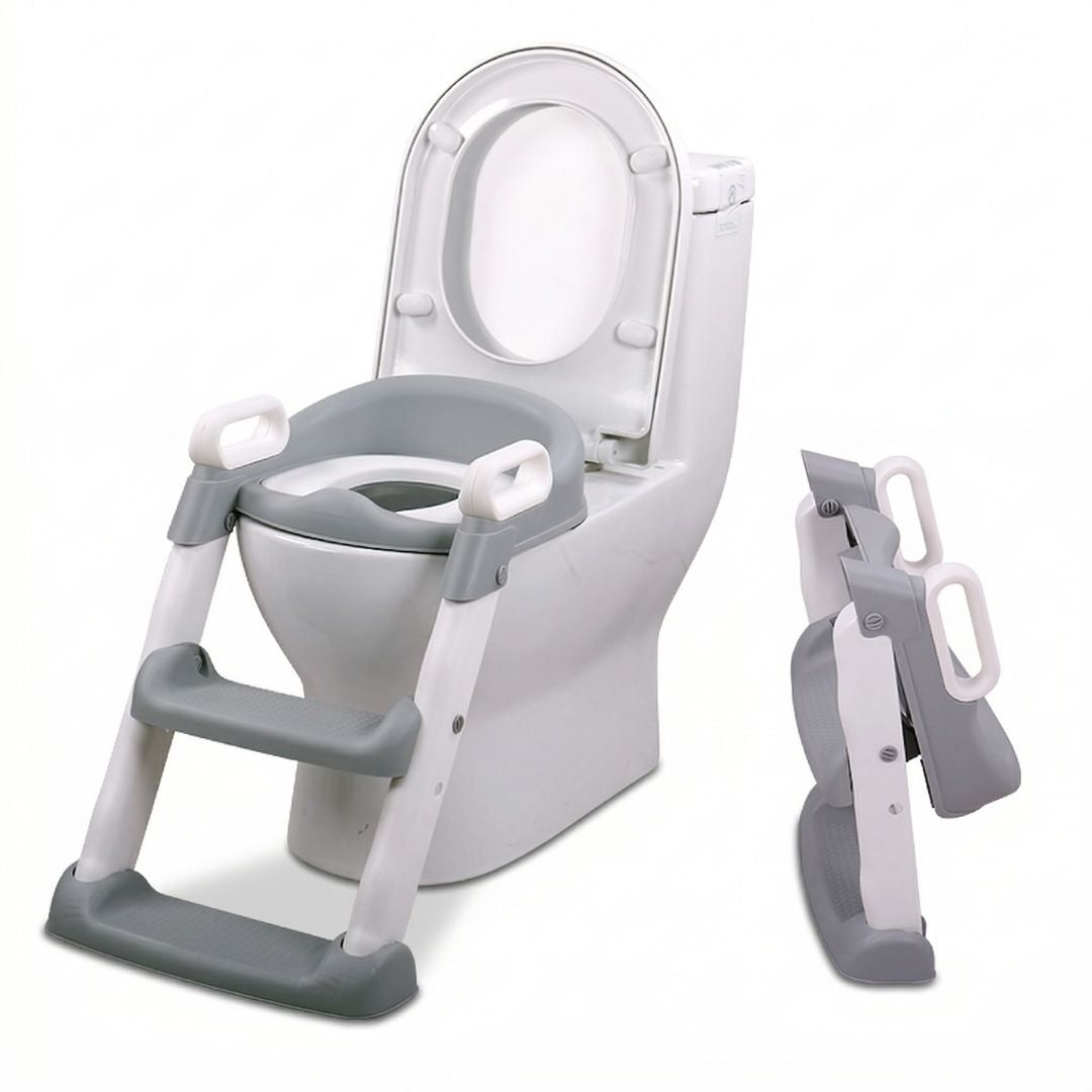 Jowy Originals  Bathby, Adaptador Wc Infantil Con Escalera, Plegable, Altura Ajustable, Cojín De Pvc, Antideslizante Pvc, Leroy Merlin
