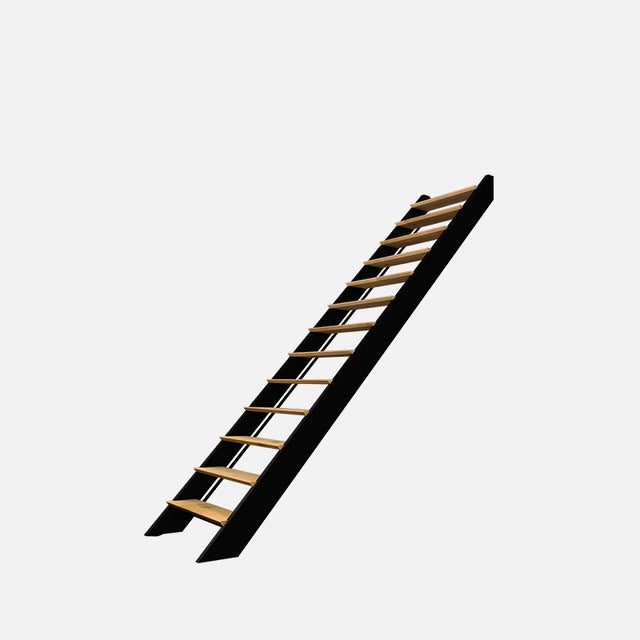 SPECTRA - Escalier bois droit à LED intégrées, noir