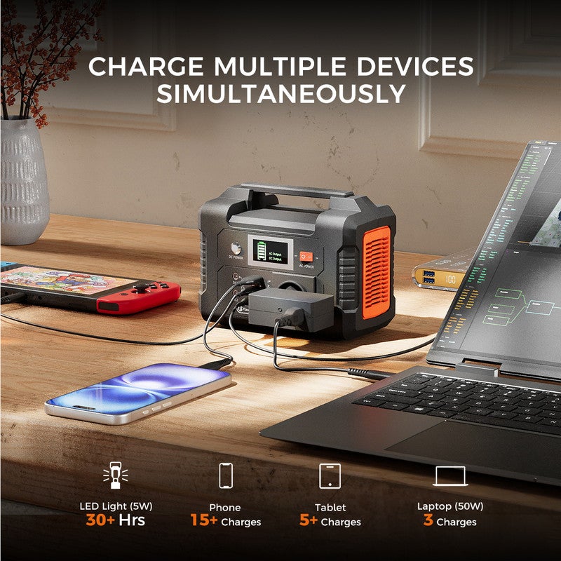 FLASHFISH E200 Station Électrique Portable 200W Batterie Externe Solaire 151Wh Générateur Camping 40800mAh - 2