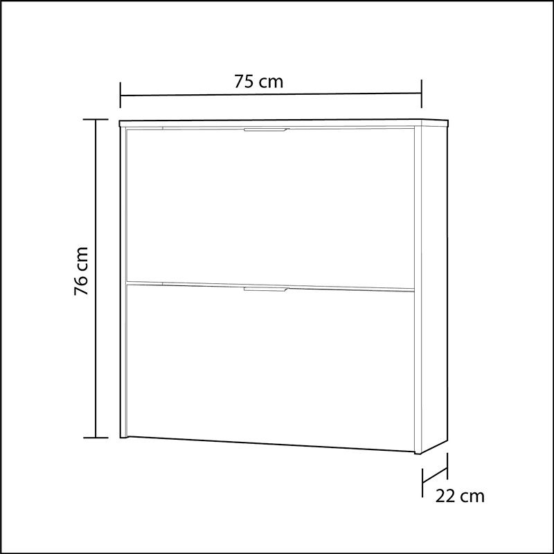 Rangement pour chaussures Basic 2 portes - 8