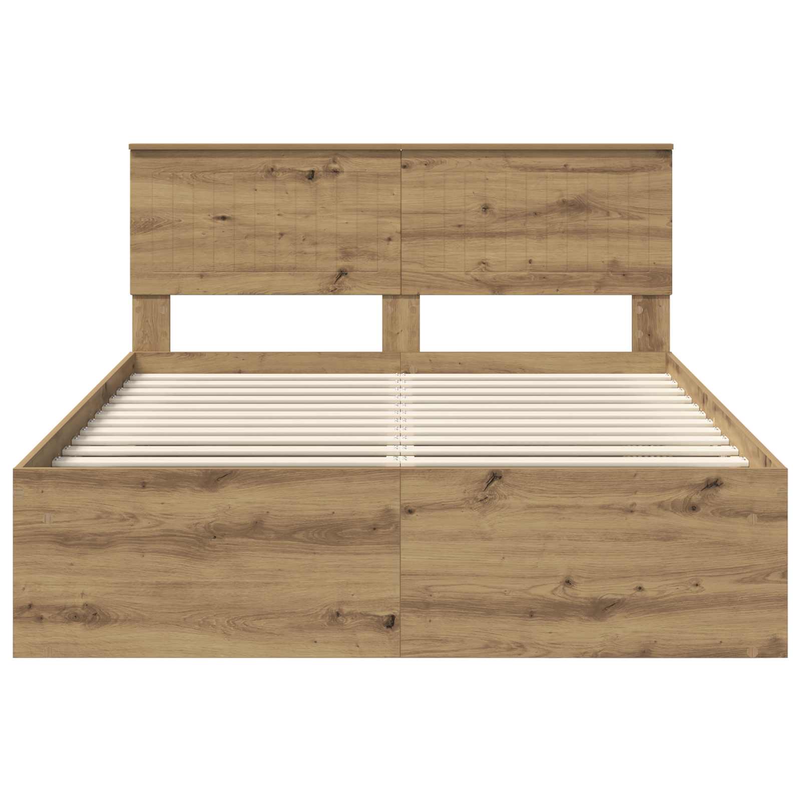 Cadre de lit en pin massif pour la chambre, 135 × 190 cm - 7