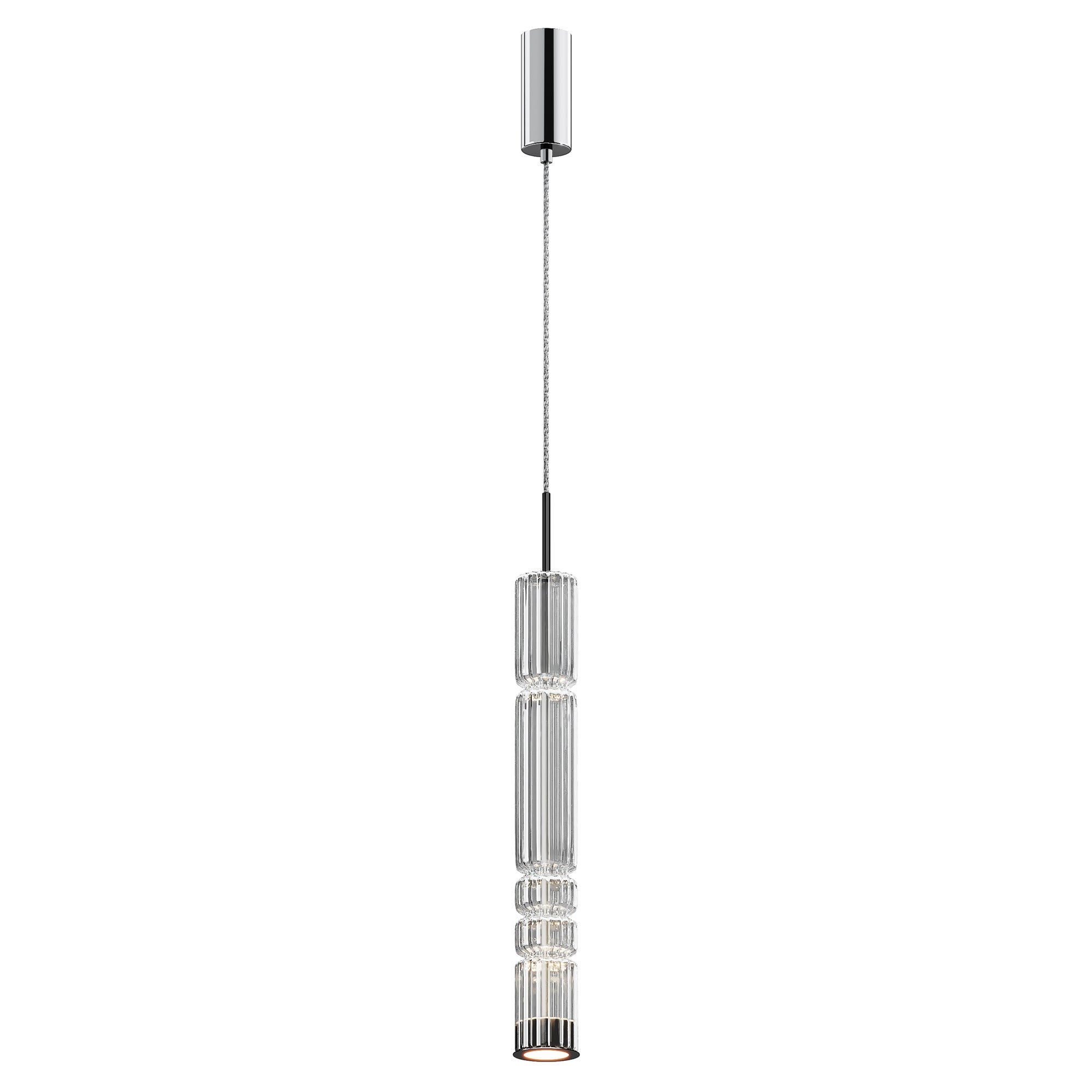 Lampa wisząca Ordo chromowana LED 12W 3000K 1600lm tuba wym: 384 x 8 x 8 cm metal Maytoni