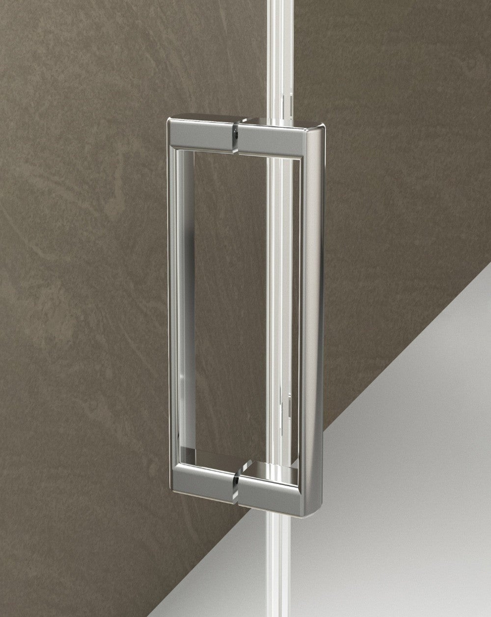 Mampara Ducha Frontal Corredera 1 Puerta 1 Fijo | Alto 190cm Transparente | Cromo Brillo 150cm (Adaptable 148-152cm) - 5