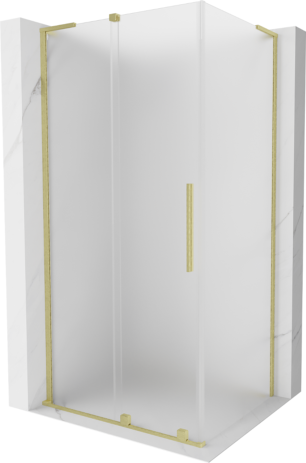 Mexen Velar L kabina prysznicowa rozsuwana 120 x 110 cm, szron, złota szczotkowana - 871-120-110-33-55