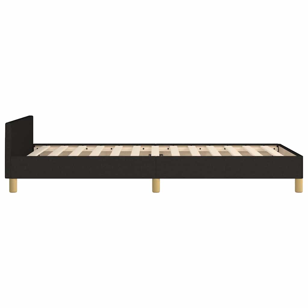 Cadre de lit sans matelas noir, tissu, pour la chambre, 100 × 200 cm - 7