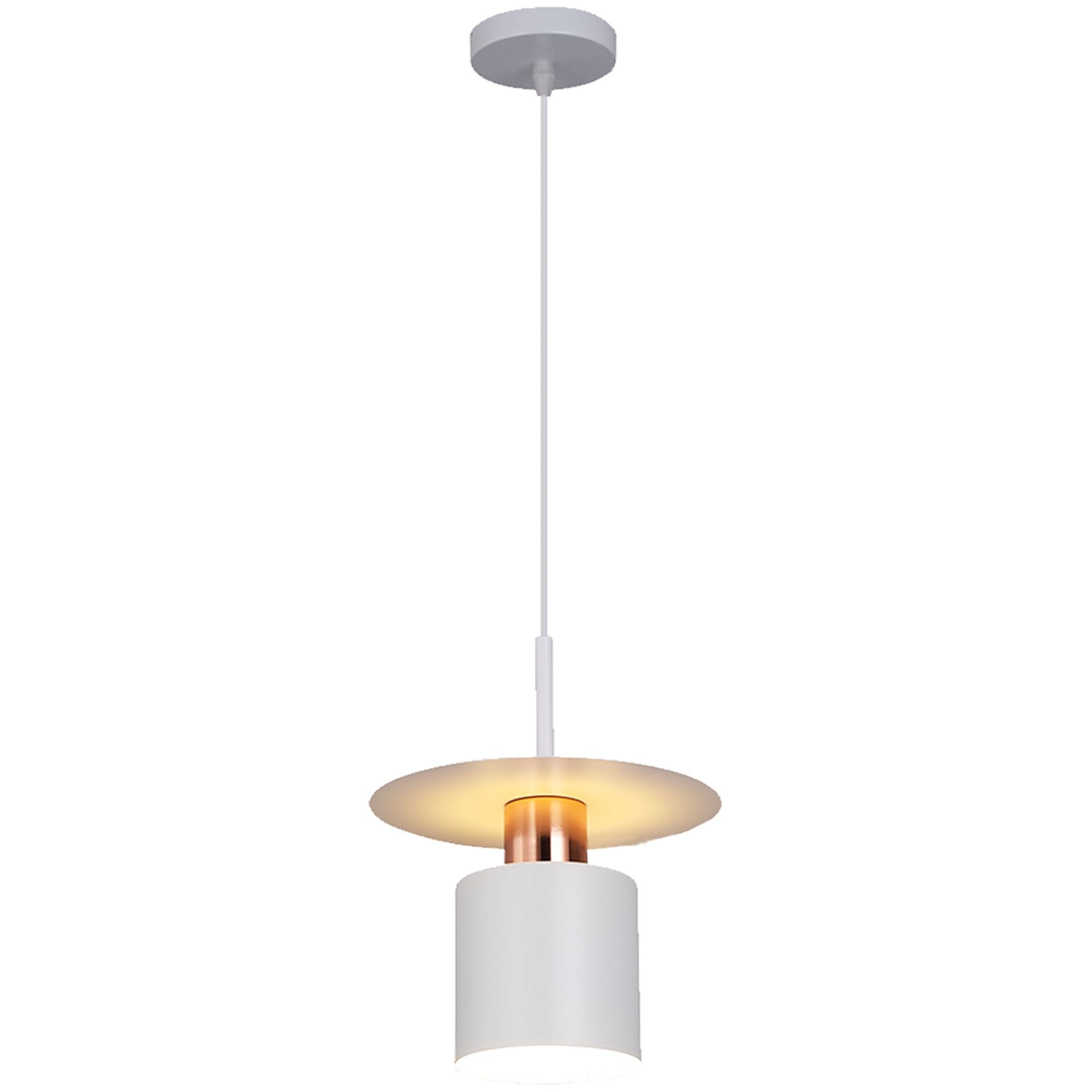Lampa Sufitowa Wisząca Toolight App1146-1Cp Biały Różowe Złoto