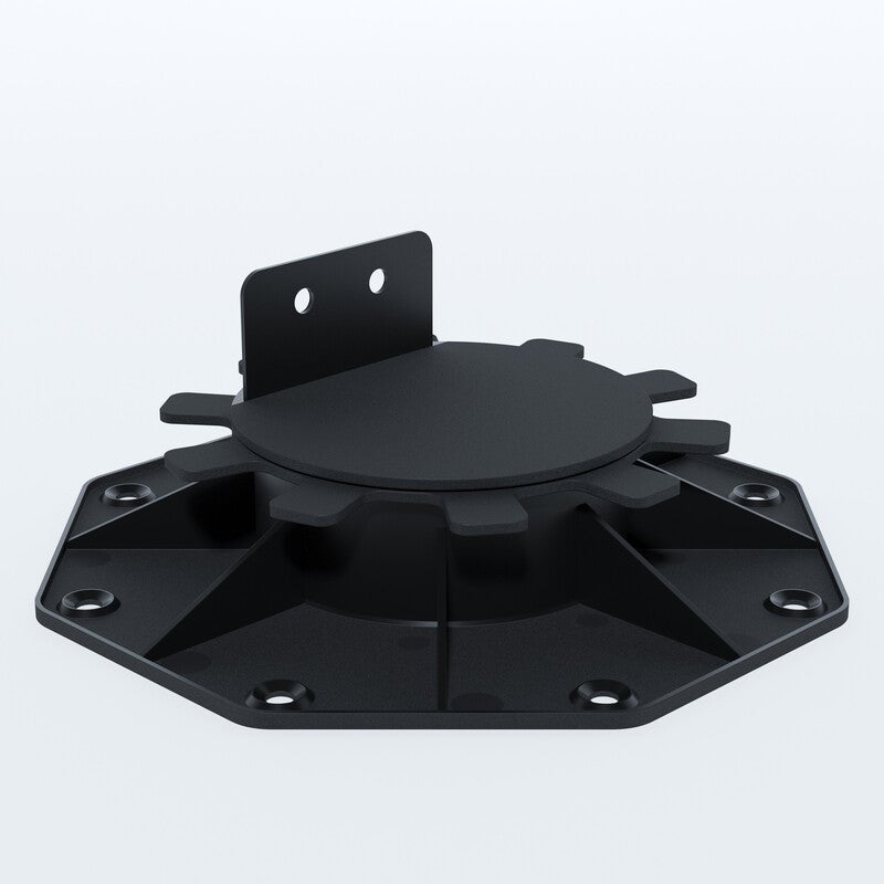 Piedino Regolabile da 30 a 60 mm per Terrazze in Legno e Composito - Nero - 2