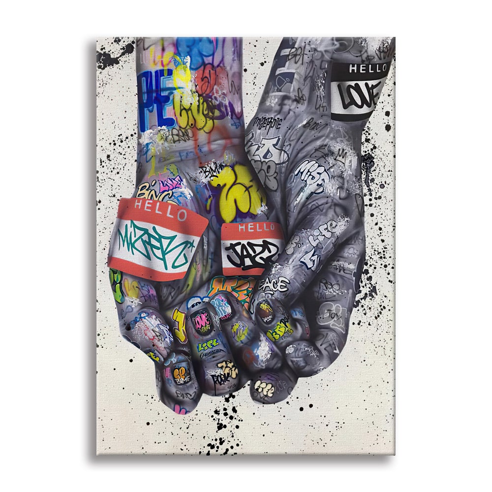 MuralHands – Współczesny obraz na płótnie na drewnianej ramie, 70x100 cm