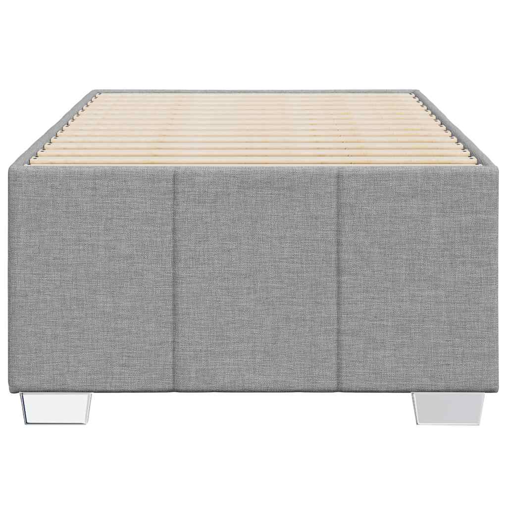Cadre de lit sans matelas, en tissu, gris clair, pour la chambre, 100 × 200 cm - 4