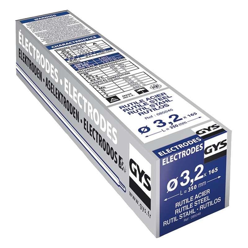 Elektrody rutylowe Gys Zestaw spawalniczy E6013 stal 3,2 mm wysoka wydajność