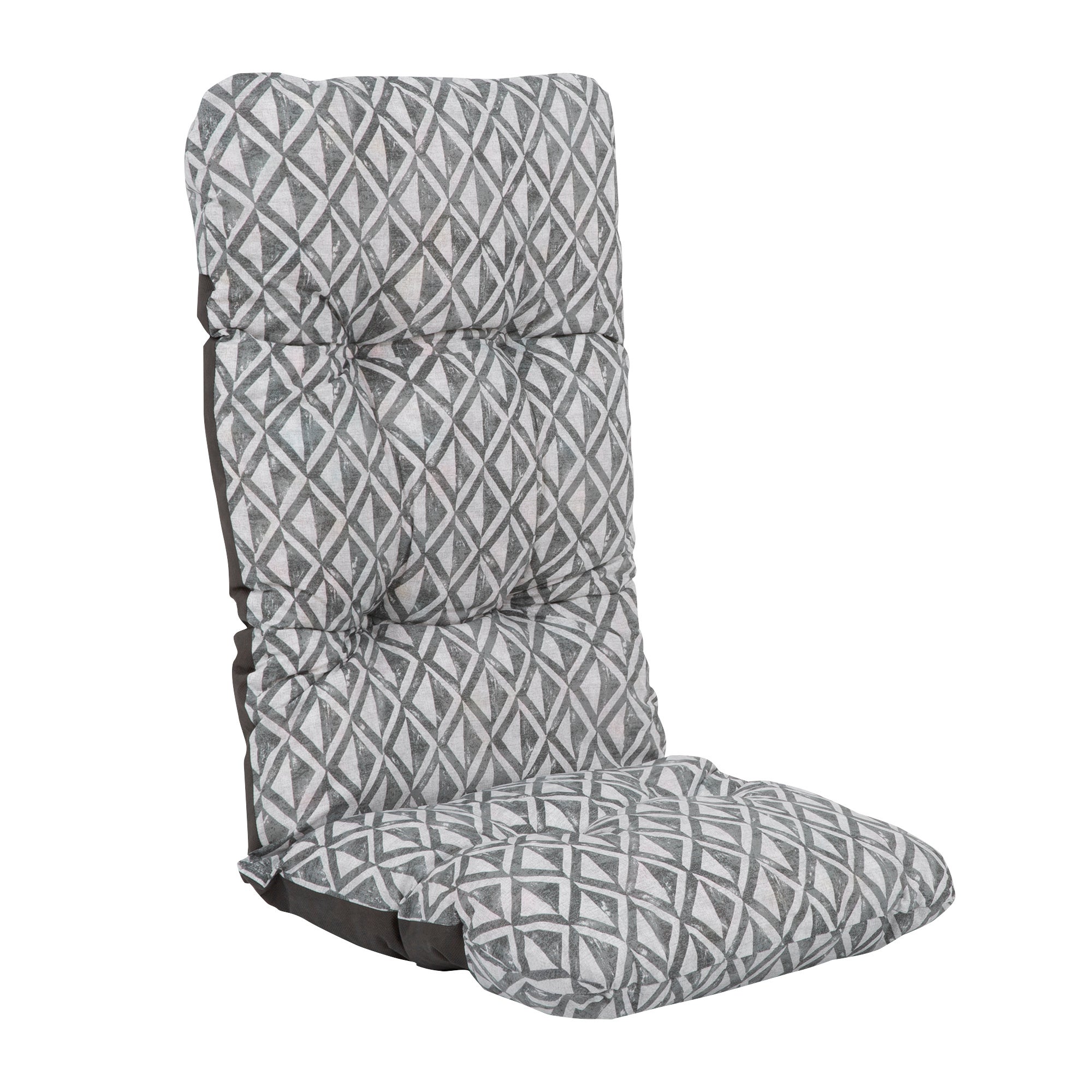 Poduszka na fotel ogrodowy 118 x 48 cm Malaga geometryczny jasnoszary PATIO