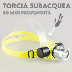 Torcia Subacquea Wolfway 2000 Lumen - Impermeabile 80m Ricaricabile USB