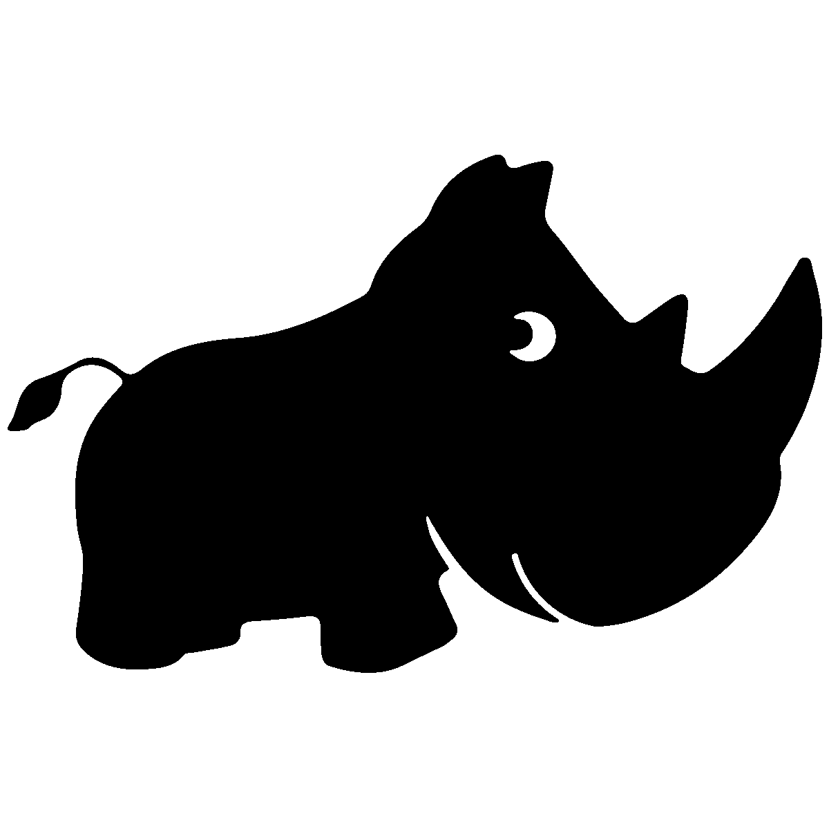 Adesivo lavagna rinoceronte + 4 gessi liquidi - Sticker adesivo - adesivi murali - 95x150cm - 2