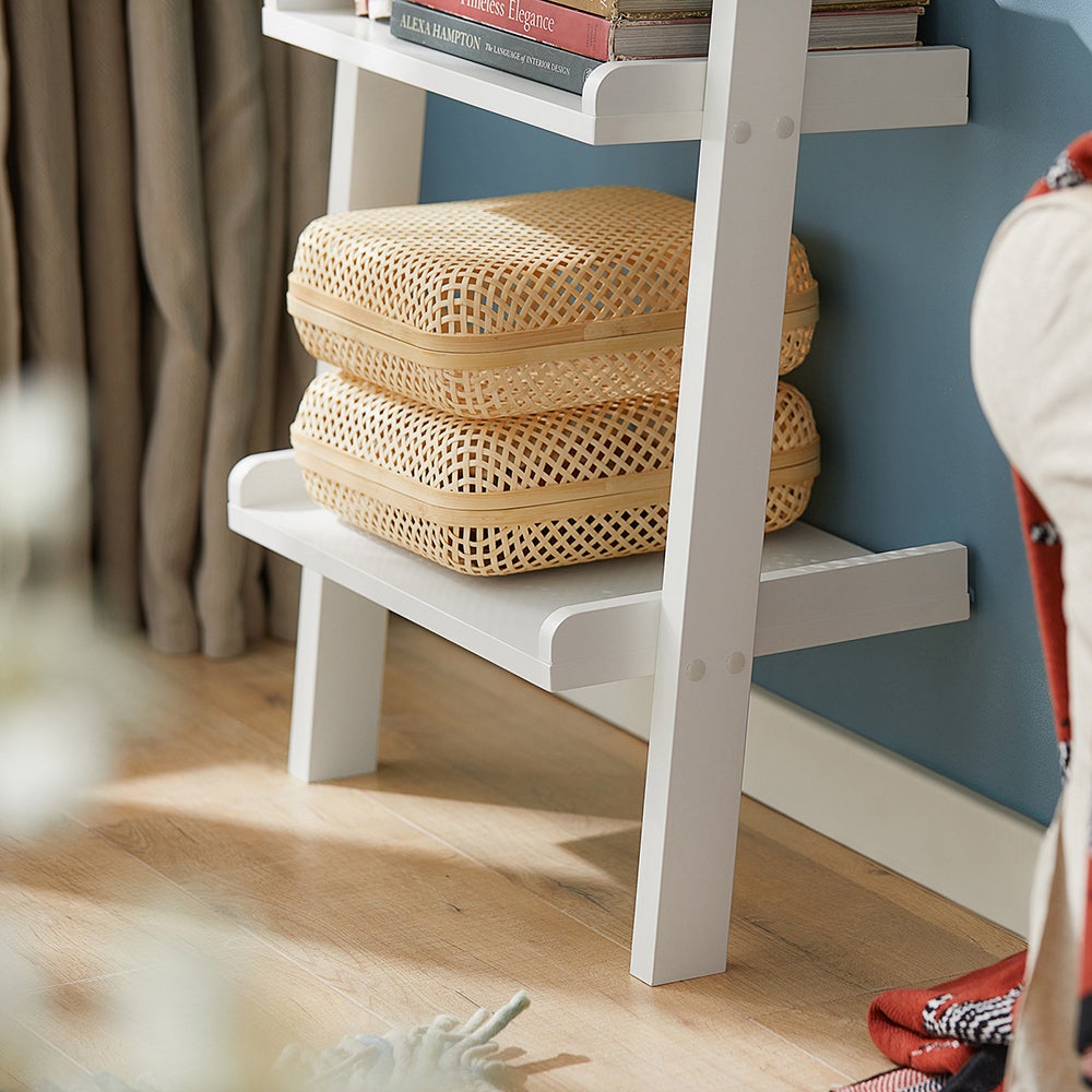 SoBuy FRG17-W Étagère murale style échelle 5 niveaux Bibliothèque Étagère échelle -Blanc - 7