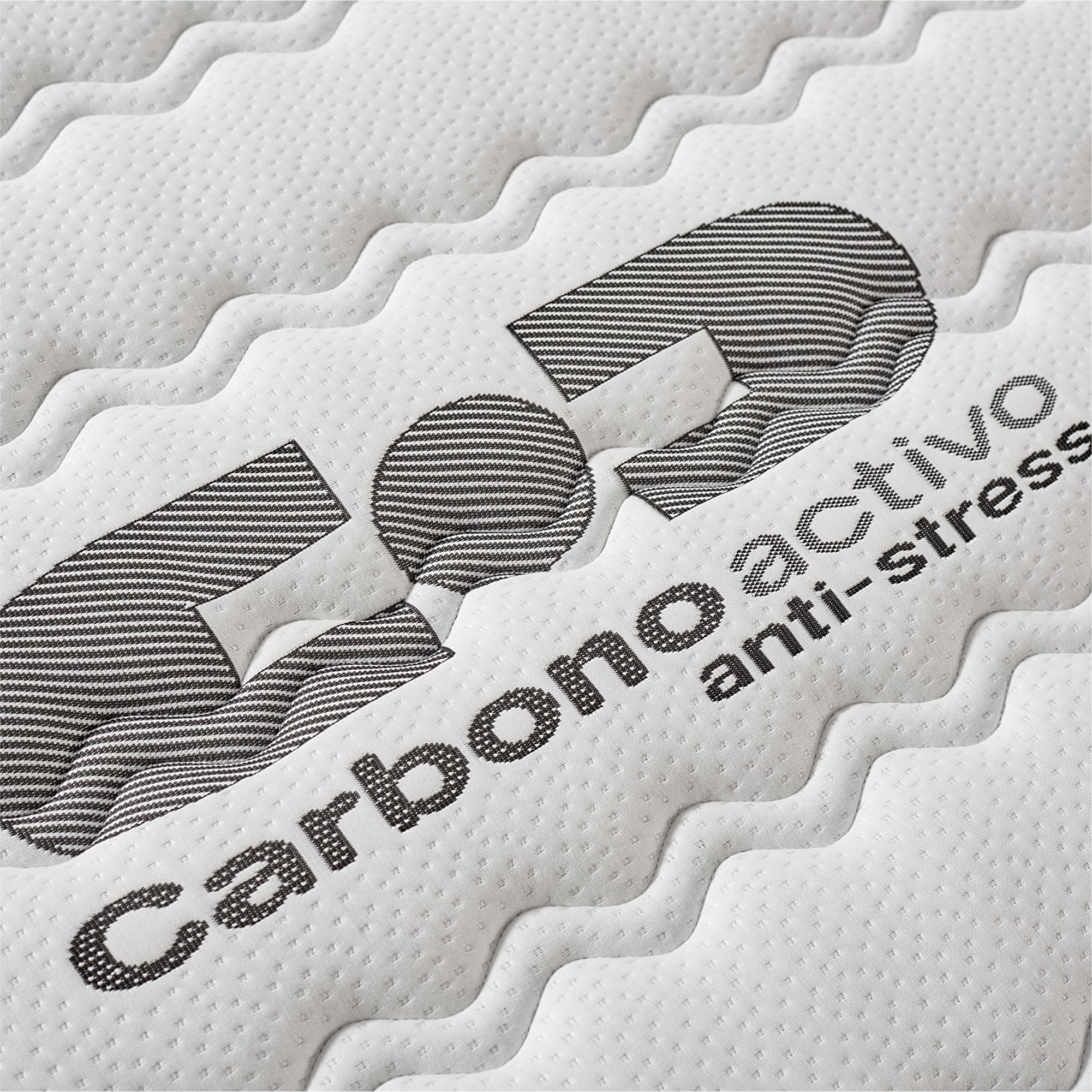 Colchón Visco-carbone 135x190 cm - Multicapas - Blue Latex - Muy grueso 30 cm - Espuma viscoelástica - Confort Premium - 7 Zonas - Reversible - 5