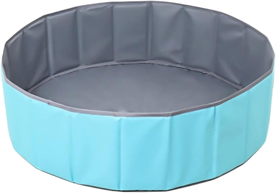 YL00346 Składany basen z piłeczkami 80 cm, niebieski, dla niemowląt, chłopców, dziewczynek, psów, kotów, do użytku wewnątrz/na zewnątrz