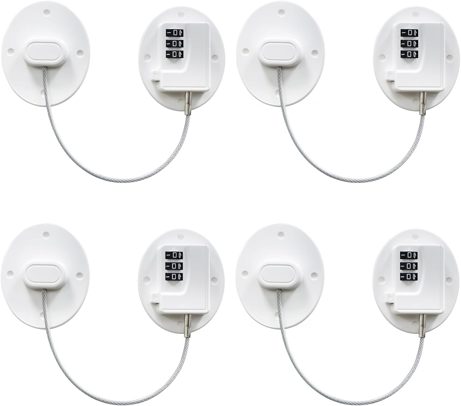 Neoteck 4pcs Fenêtre Entrebâilleur De Porte Verrouillage Porte