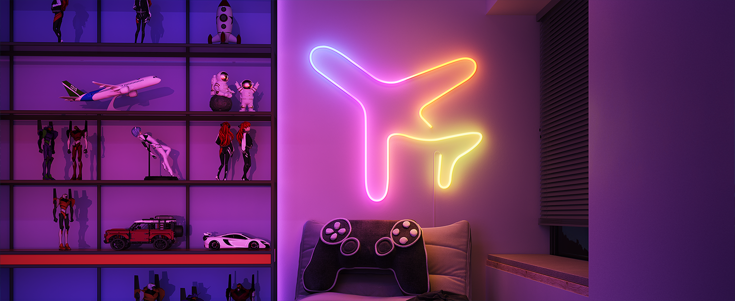 Striscia luminosa LED neon RGB, 5 m - 300 LED, controllo tramite app/telecomando, impermeabilità IP65 - 8