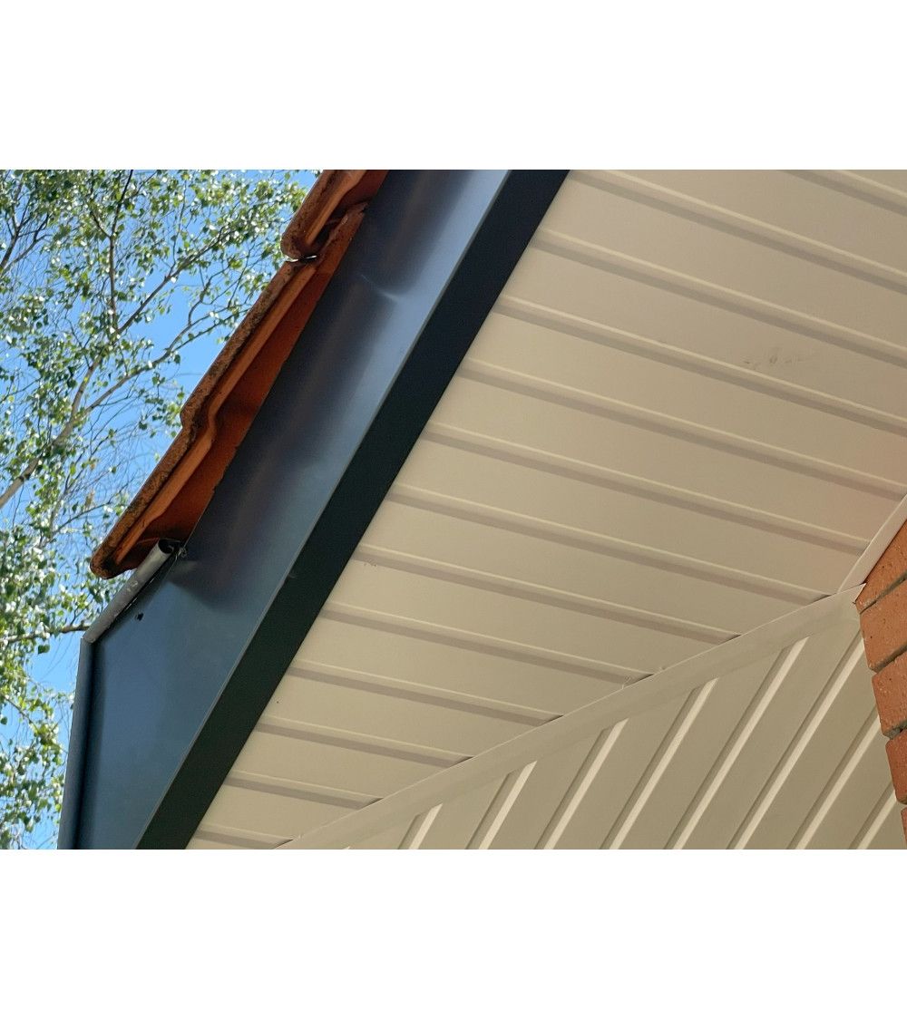 Bande de rive Gris Anthracite, RAL 7016, épaisseur 1 mm, 1 pli retour 2cm , Largeur 6 cm , Longueur 140 cm - 4