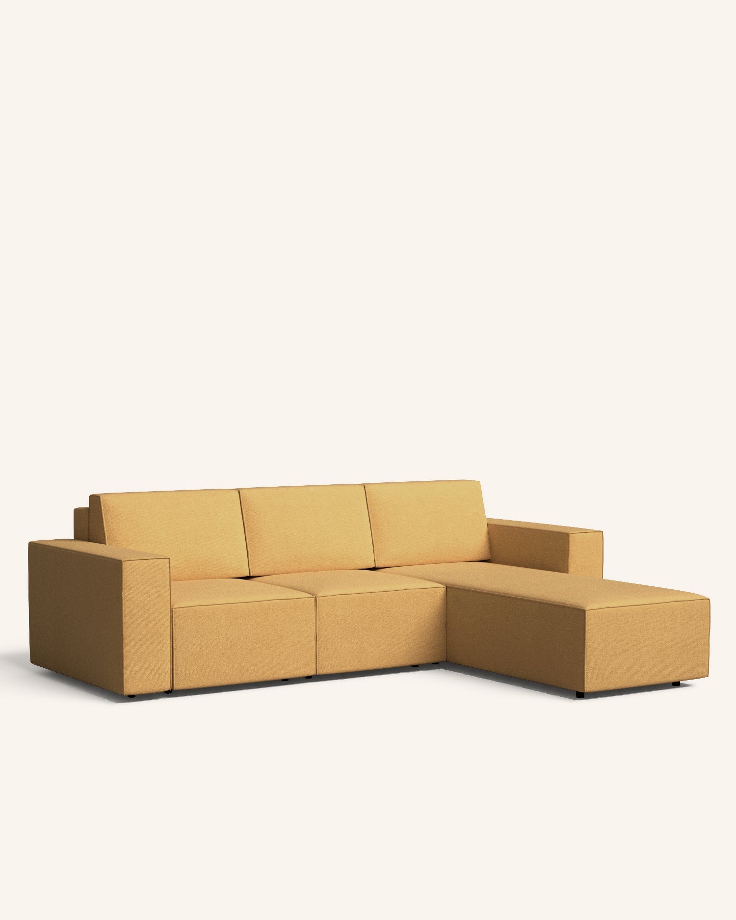 Maije sofá cama mostaza con chaise longue derecho 258 x 200 cm hannun