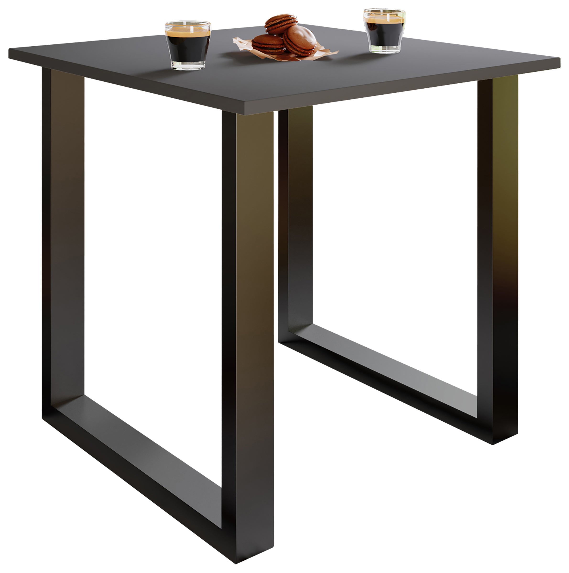 Stół do jadalni Xona Czarny / Antracyt W. 76 x S. 80 x G. 80 cm