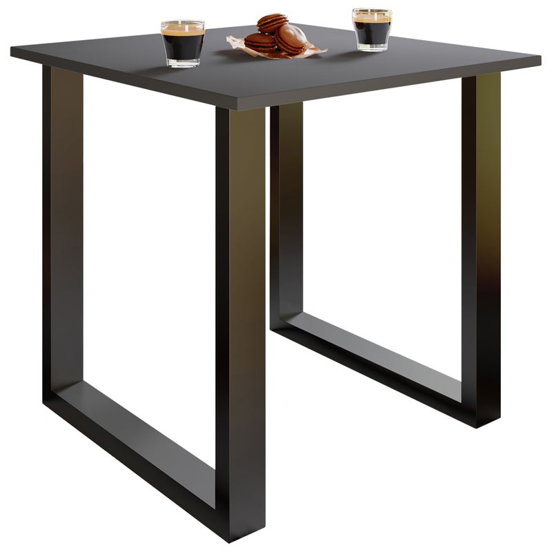 Stół do jadalni Xona Czarny / Antracyt W. 76 x S. 80 x G. 80 cm