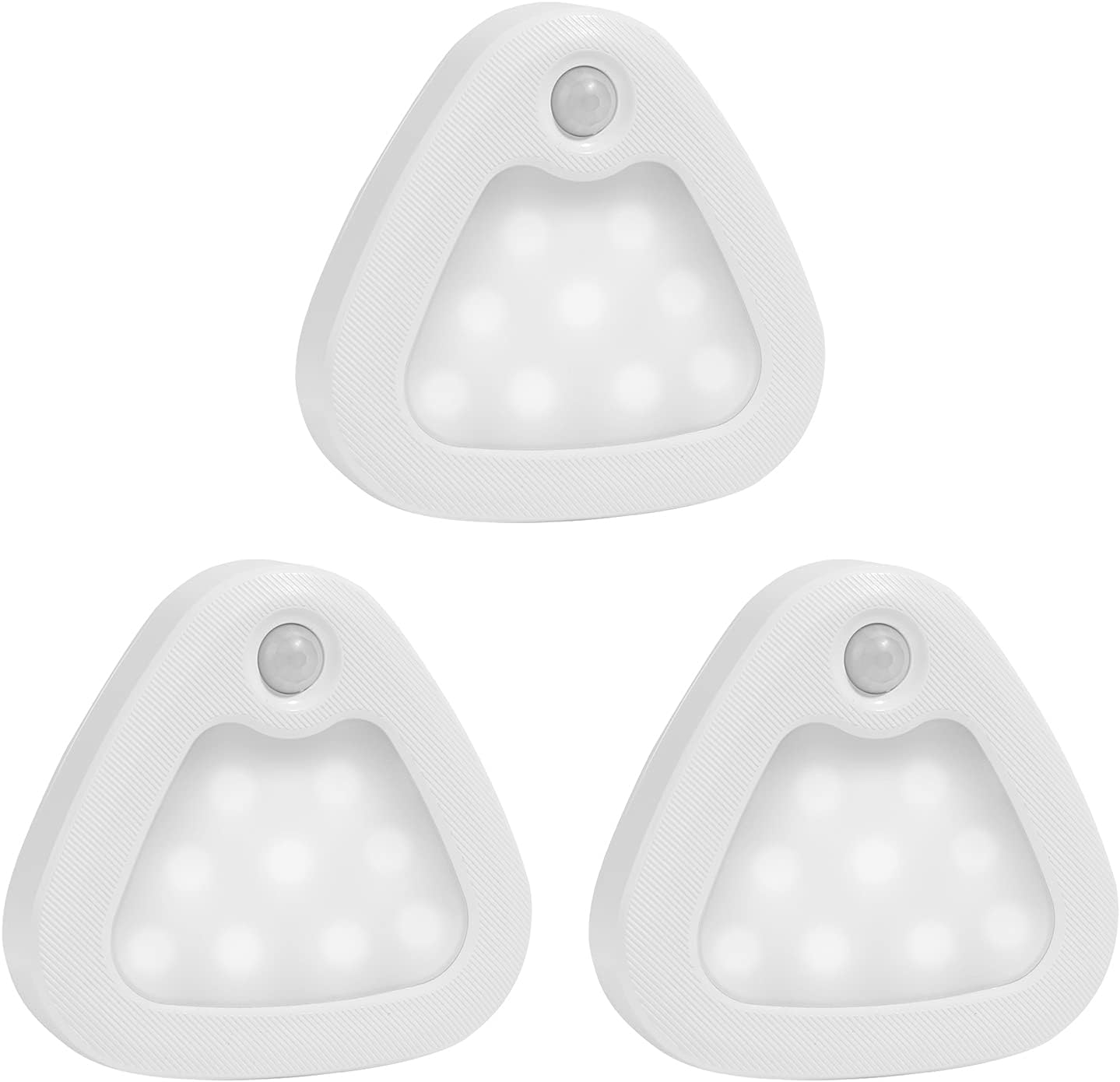 Lampy wewnętrzne z czujnikiem ruchu, zasilane bateryjnie lampy podszafkowe, lampki nocne LED 60 lm z magnesem i