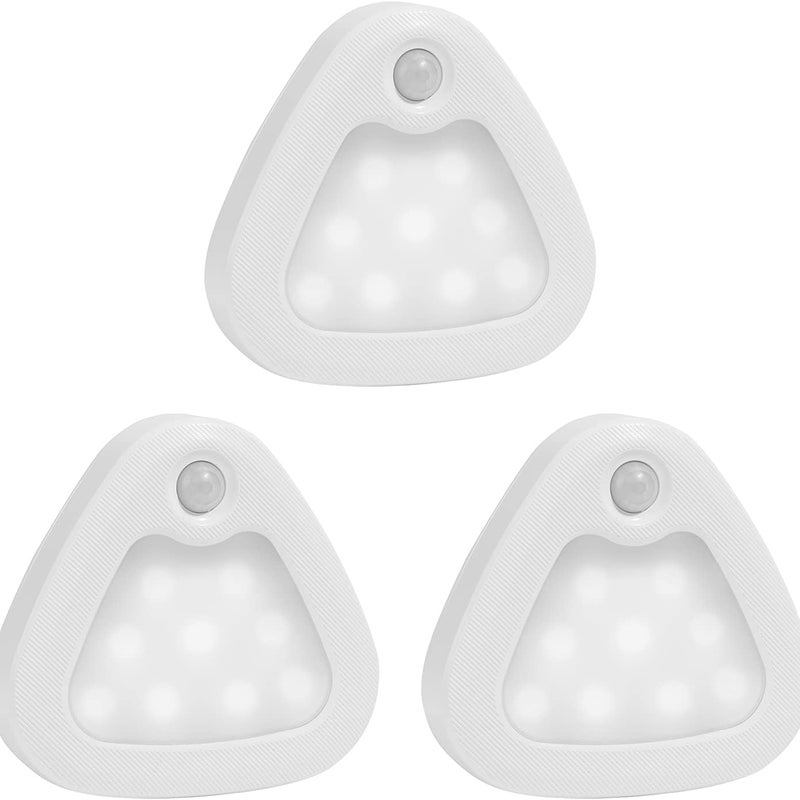 Lampy wewnętrzne z czujnikiem ruchu, zasilane bateryjnie lampy podszafkowe, lampki nocne LED 60 lm z magnesem i