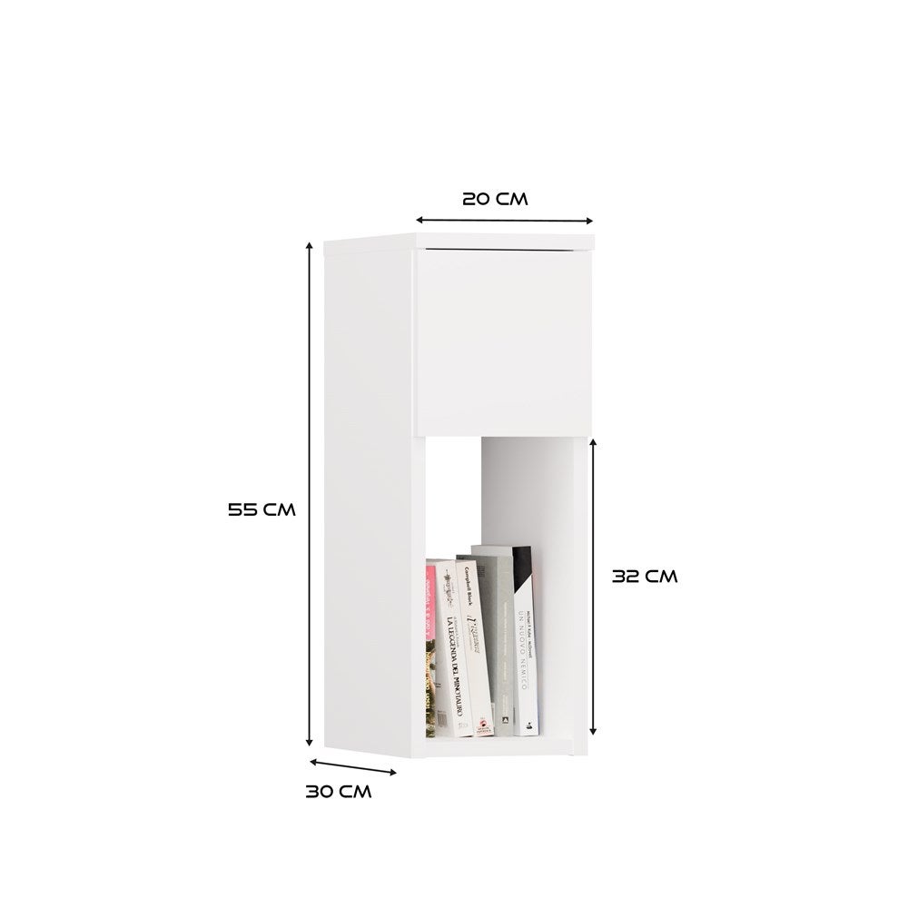 Szafka nocna GALAX 20 1S Biały 30x20x55 cm 1 szt - 4