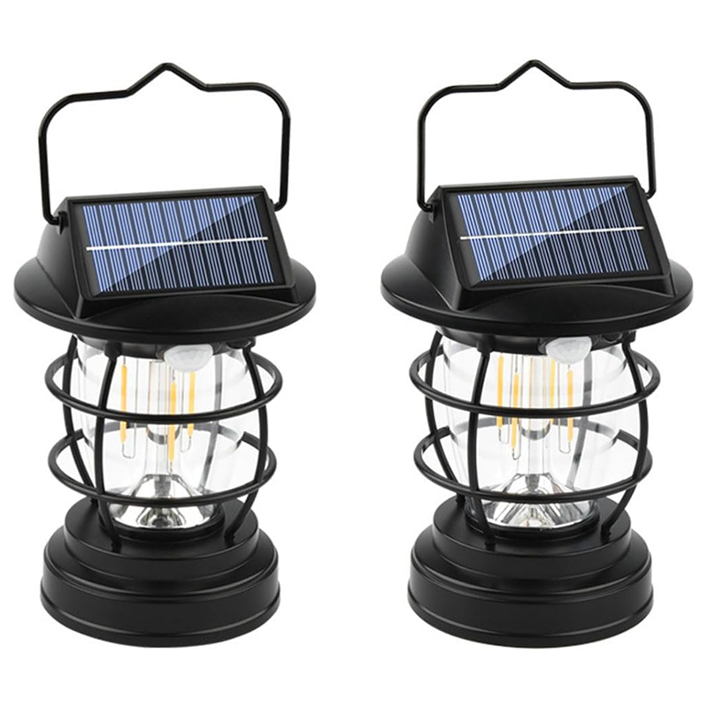 Solarne lampy ścienne z czujnikami, zestaw 2 sztuk, przeznaczone do stosowania na zewnątrz, idealne na tarasy i ogrodzenia ogrodowe.