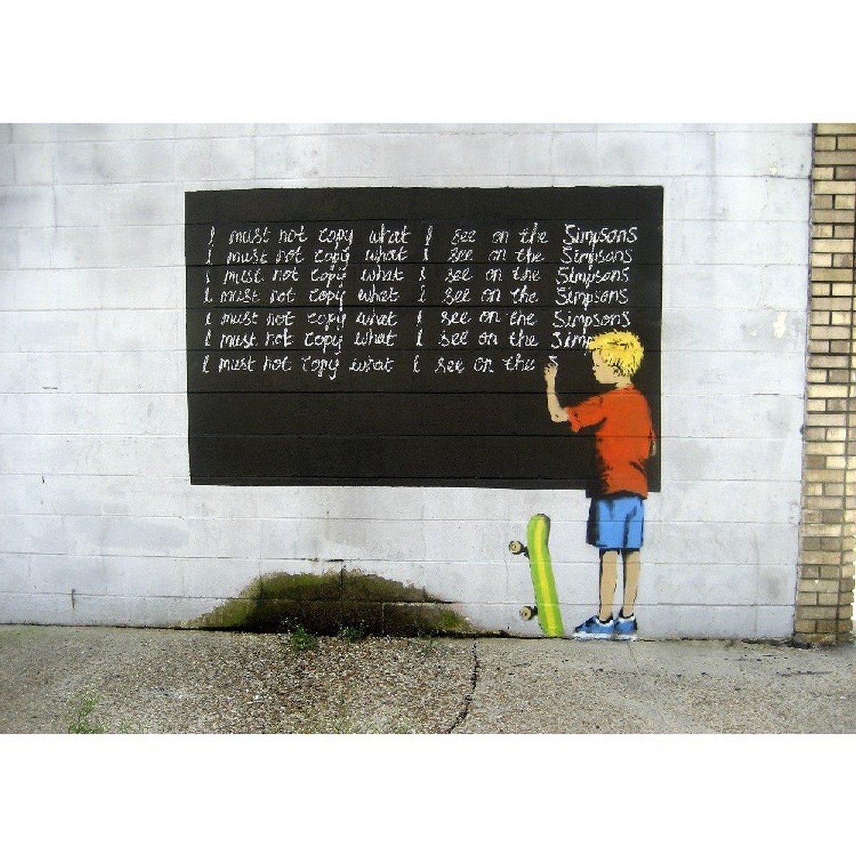 Impression Sur Toile Banksy Pluie De Couleurs - Tableau Moderne 100x70 Cm Pour Maison