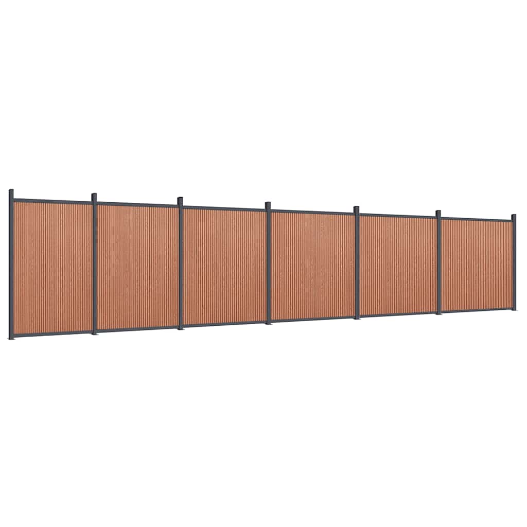 Panneau de clôture marron 1045 x 186 cm WPC - 2