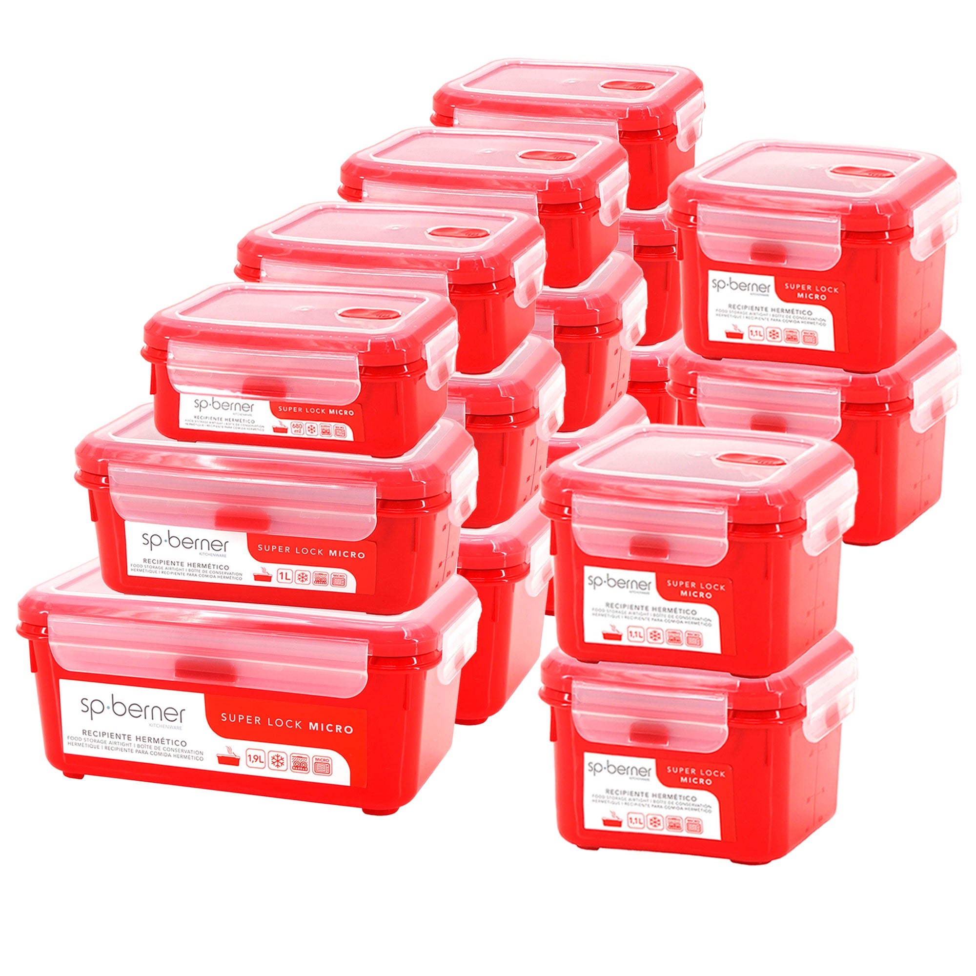 Lock & Lock & HPL806 Boîtes De Conservation 12 Pièces